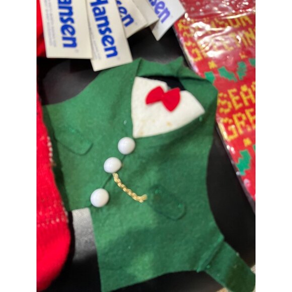 Lot of 4 Knit Christmas Liquor Bottle Sleeve Covers & 5 Mini Liquor Cover NWT - Picture 7 of 10